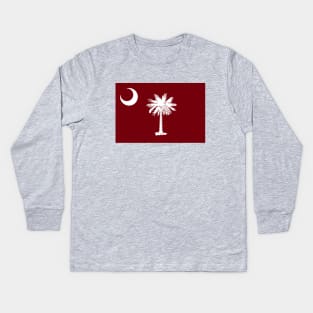 Flag of South Carolina - Garnet Kids Long Sleeve T-Shirt